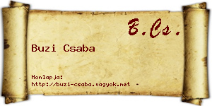 Buzi Csaba névjegykártya