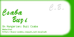 csaba buzi business card